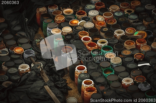 Image of Chemical waste dump with a lot of barrels