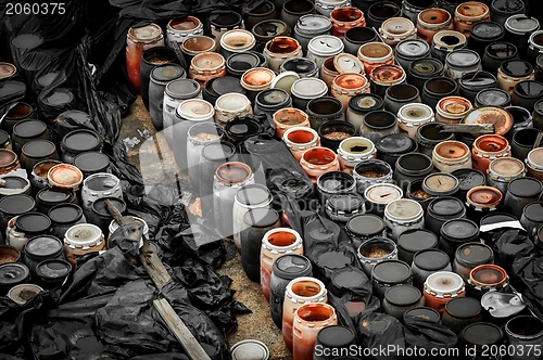 Image of Chemical waste dump with a lot of barrels