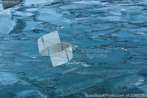 Image of Frozen ice on a lake at winter