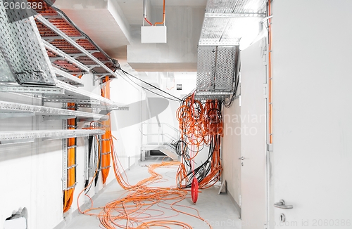 Image of Room with a lot of cables