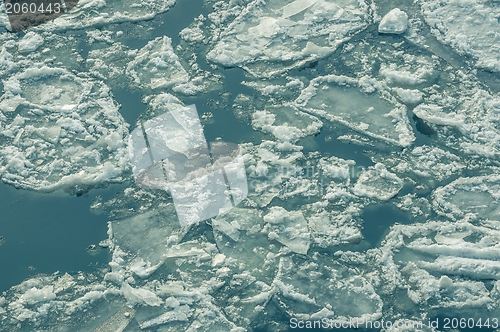 Image of Cold chilly ice on the water