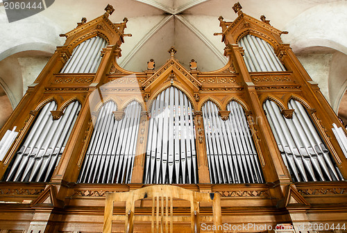 Image of Beautiful organ with a lot of pipes