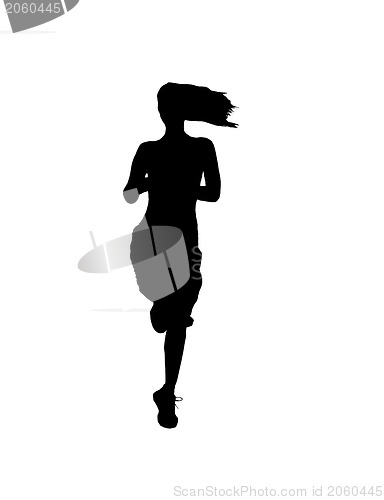 Image of Silhouette of a dancer woman