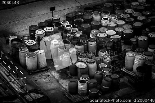 Image of Chemical waste dump with a lot of barrels