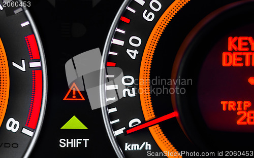 Image of Car speed meter closeup