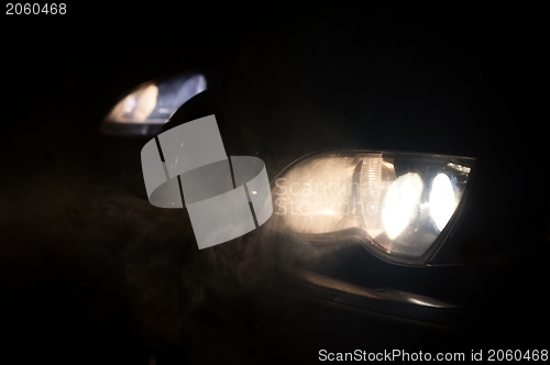 Image of Car Headlights of a car