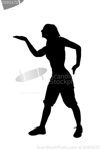 Image of Silhouette of a dancer woman