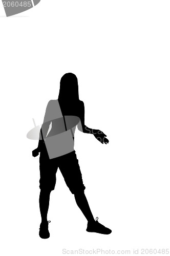 Image of Silhouette of a dancer woman