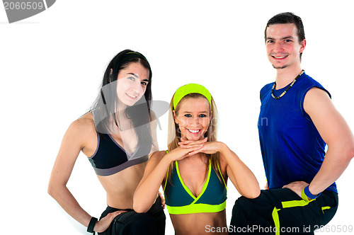 Image of group of proud fitness instructors