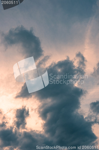 Image of Blue sky with clouds