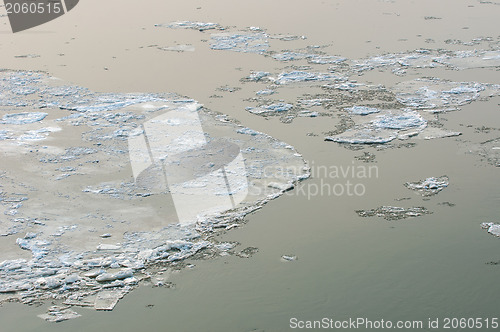 Image of Cold chilly ice on the water