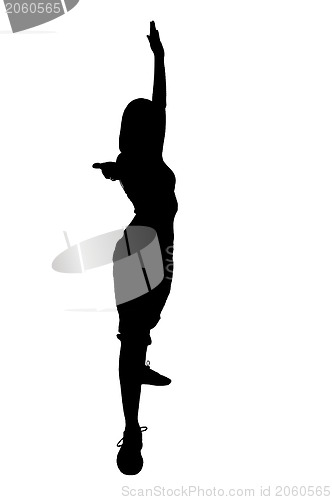 Image of Silhouette of a dancer woman