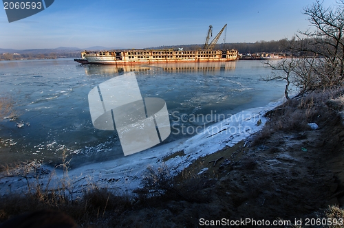 Image of Photo of an industrial ship