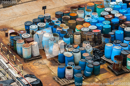 Image of Chemical waste dump with a lot of barrels