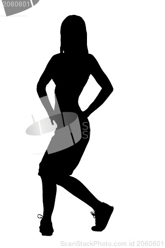 Image of Silhouette of a dancer woman