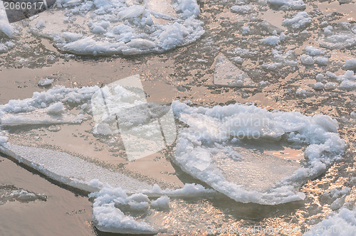 Image of Ice with sunlight on it