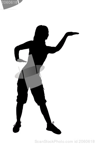 Image of Silhouette of a dancer woman
