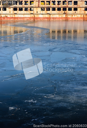 Image of Photo of an industrial ship