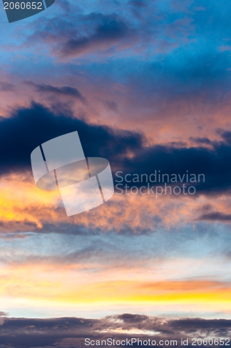 Image of Dramatic sky with clouds
