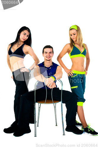 Image of group of proud fitness instructors