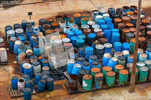 Image of Chemical waste dump with a lot of barrels