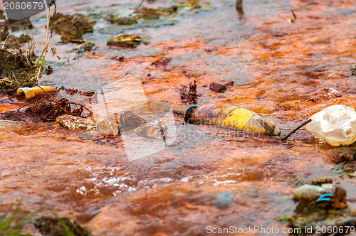 Image of Polluted water flowing