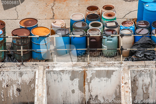 Image of Chemical waste dump with a lot of barrels