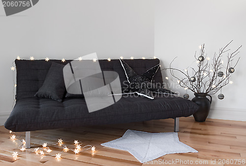 Image of Cozy lights decorating the living room