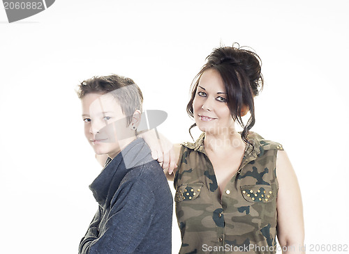 Image of mother and son