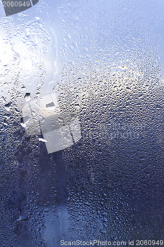 Image of Water drops on window glass