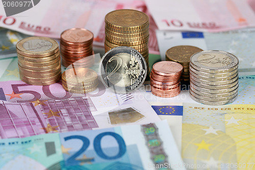 Image of Euro coins and banknotes