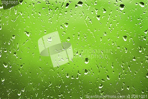 Image of water drops on glass
