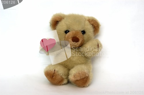 Image of Teddy with a heart