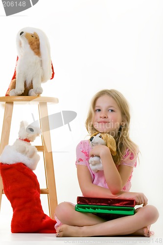 Image of little girl on christmas