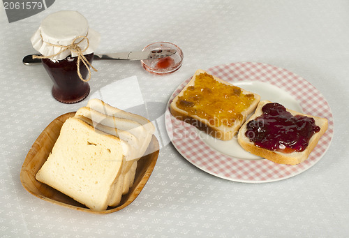 Image of Spread jam on bread