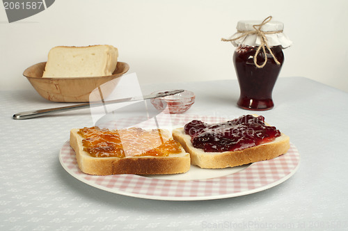 Image of Spread jam on bread