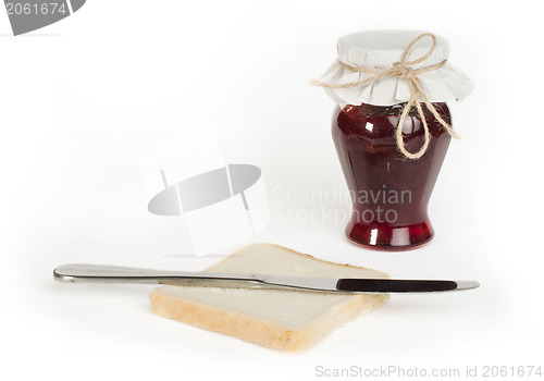 Image of Jar of strawberry jam