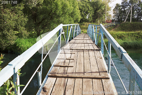 Image of The bridge over the river in a provincial town