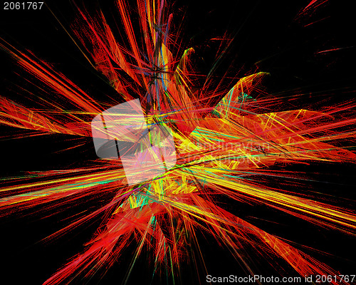 Image of Abstract Fiery Space Explosion