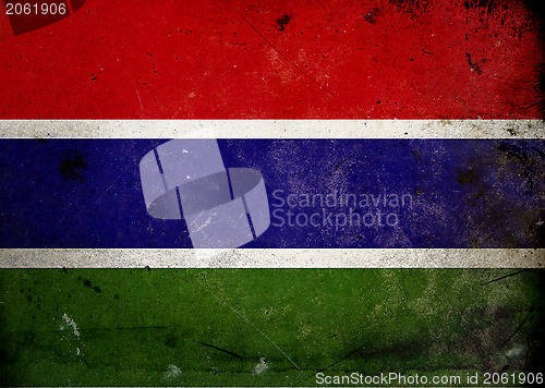 Image of Grunge Flag of Gambia