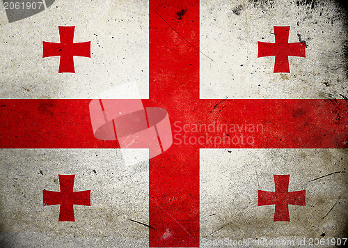 Image of Grunge Flag of Georgia