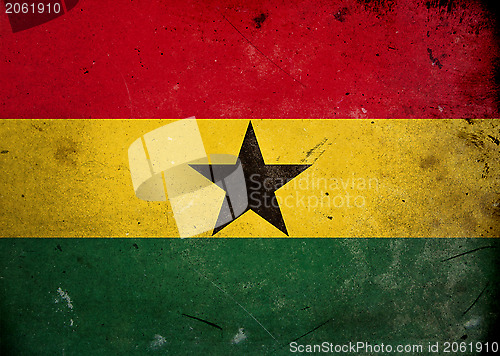 Image of Grunge Flag of Ghana