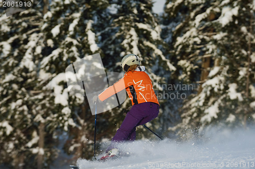 Image of winter  people fun and ski