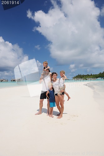 Image of happy family on vacation