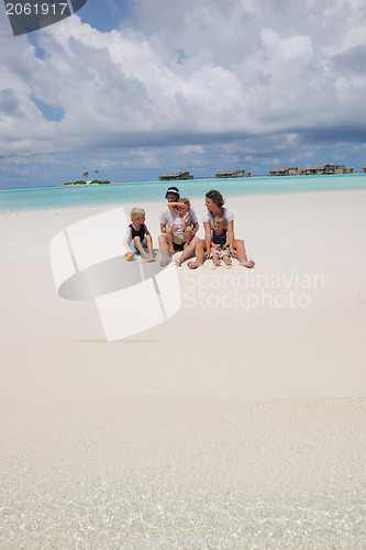 Image of happy family on vacation