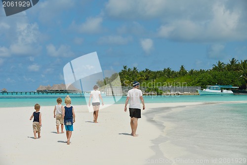 Image of happy family on vacation