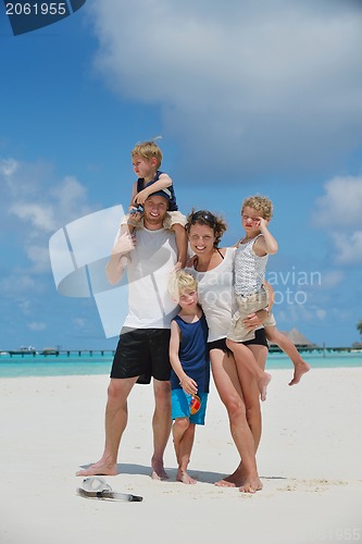 Image of happy family on vacation