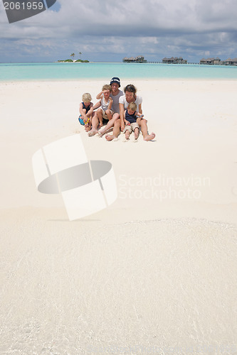 Image of happy family on vacation