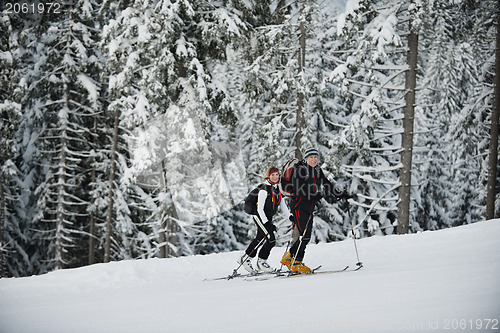 Image of winter  people fun and ski