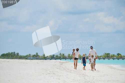 Image of happy family on vacation